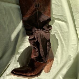 FF Cowboy Boot Size 7 (38) 15715 M5/04-07-06 Heel 3.5”  Pull On